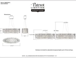 Best Deal Patriot Lighting® Elegant Home Braylen Chrome 7 Light Island Light