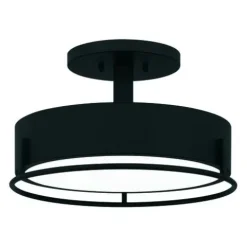 Best Deal Patriot Lighting® Devak Matte Black Integrated Led Semi-Flush Mount Ceiling Light