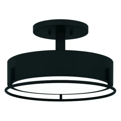 Best Deal Patriot Lighting® Devak Matte Black Integrated Led Semi-Flush Mount Ceiling Light