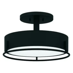 Best Deal Patriot Lighting® Devak Matte Black Integrated Led Semi-Flush Mount Ceiling Light