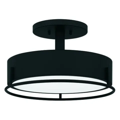 Best Deal Patriot Lighting® Devak Matte Black Integrated Led Semi-Flush Mount Ceiling Light