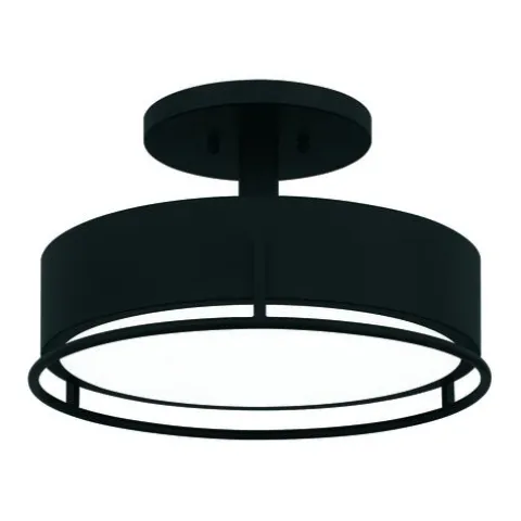 Best Deal Patriot Lighting® Devak Matte Black Integrated Led Semi-Flush Mount Ceiling Light
