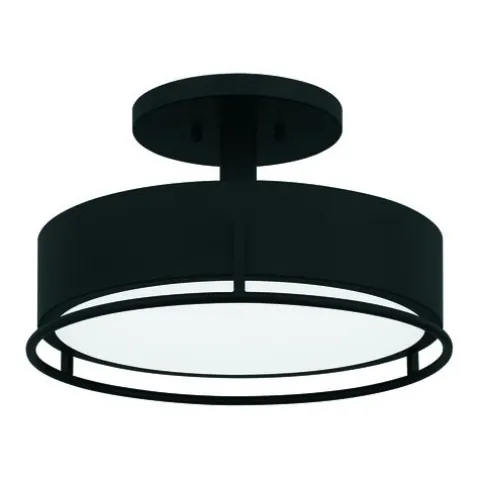 Best Deal Patriot Lighting® Devak Matte Black Integrated Led Semi-Flush Mount Ceiling Light