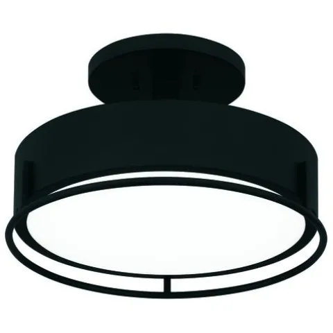 Best Deal Patriot Lighting® Devak Matte Black Integrated Led Semi-Flush Mount Ceiling Light