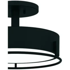 Best Deal Patriot Lighting® Devak Matte Black Integrated Led Semi-Flush Mount Ceiling Light