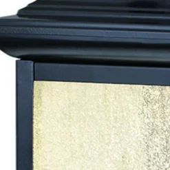 Best Deal Patriot Lighting® Breccan Black 12.25″ Motion Sensor Led Outdoor Security Wall Light