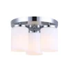 Best Deal Patriot Lighting® Bulvi Chrome 3-Light Flush Mount Ceiling Light