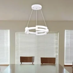 Best Deal Patriot Lighting® Zane White Integrated Led Pendant