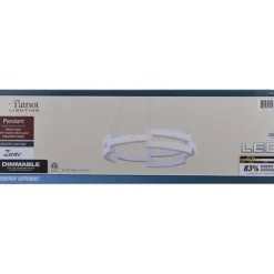 Best Deal Patriot Lighting® Zane White Integrated Led Pendant