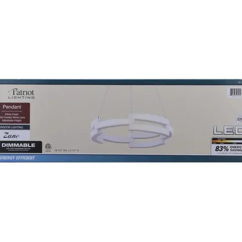 Best Deal Patriot Lighting® Zane White Integrated Led Pendant