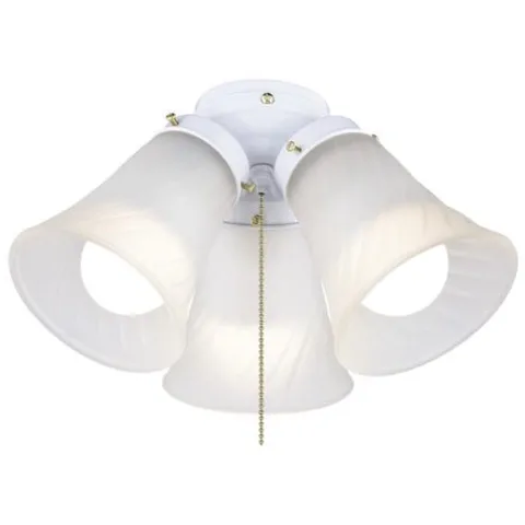 Best Deal Patriot Lighting® Cluster 3-Light White Led Ceiling Fan Light