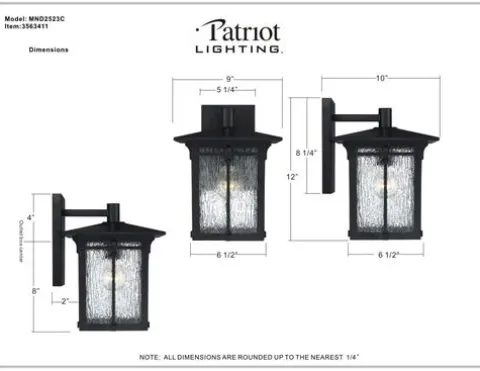 Best Deal Patriot Lighting® Wren Black Outdoor Wall Light