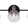 Best Deal Patriot Lighting® Karris Matte Black & Gold 3-Light Vanity Light