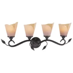 Best Deal Patriot Lighting® Capri Black Walnut 4 Light Vanity Light