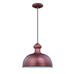 Best Deal Patriot Lighting® Lincoln Brushed Copper 13″ Outdoor Pendant Light