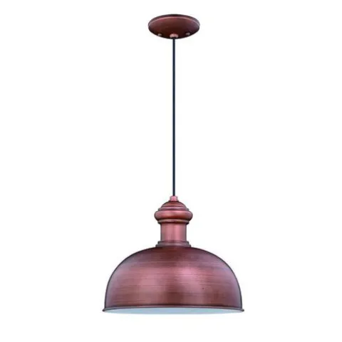 Best Deal Patriot Lighting® Lincoln Brushed Copper 13″ Outdoor Pendant Light