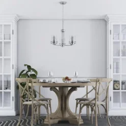 Best Deal Patriot Lighting® Joska 3-Light Brushed Nickel Chandelier