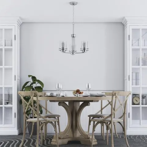 Best Deal Patriot Lighting® Joska 3-Light Brushed Nickel Chandelier