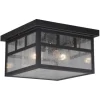 Best Deal Patriot Lighting® Mission Oil-Burnished Bronze 2-Light Outdoor Flush Mount Light