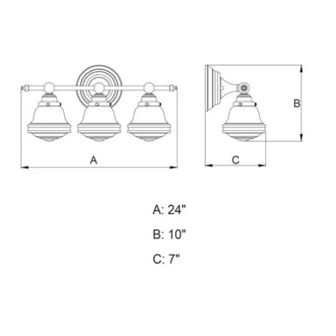 Best Deal Patriot Lighting® Huntley Satin Nickel 3 Light Vanity Light