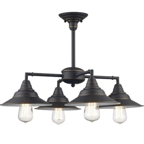 Best Deal Patriot Lighting® Denzel 4-Light Oil-Rubbed Bronze Chandelier