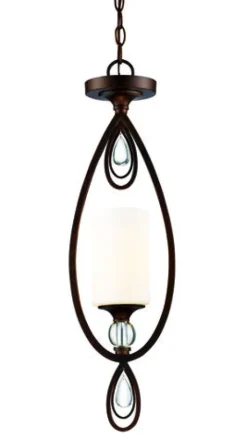 Best Deal Patriot Lighting Elegant Home Patriot Lighting® Elegant Home Daphne 1-Light Weathered Bronze Mini Pendant Light