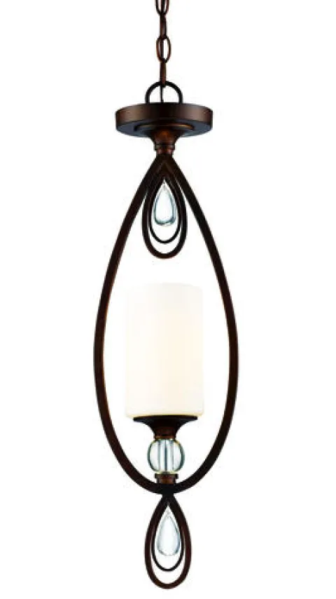 Best Deal Patriot Lighting Elegant Home Patriot Lighting® Elegant Home Daphne 1-Light Weathered Bronze Mini Pendant Light