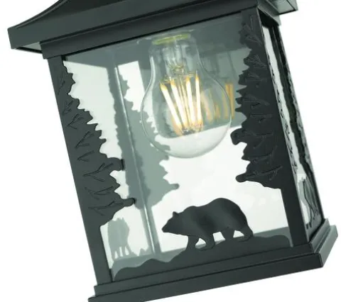 Best Pirce Patriot Lighting® Bear Black Outdoor Wall Light