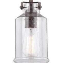 Best Pirce Patriot Lighting® Milone Rustic Bronze Mini Pendant