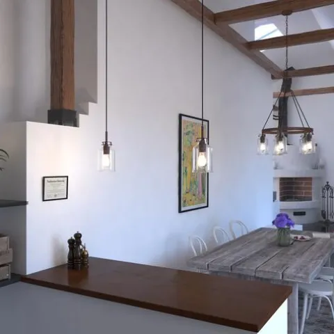 Best Pirce Patriot Lighting® Milone Rustic Bronze Mini Pendant