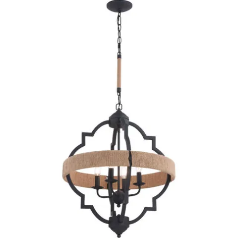Best Pirce Patriot Lighting® Beaumont Textured Gray 4 Light Pendant