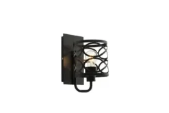Best Pirce Patriot Lighting® Phinny Matte Black 1-Light Indoor Wall Light