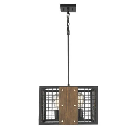 Best Pirce Patriot Lighting® Elegant Home Finn Iii Black Rustic Wood Cage Pendant