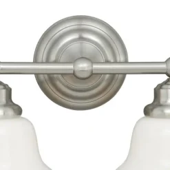 Best Pirce Patriot Lighting® Huntley Satin Nickel 2 Light Vanity Light