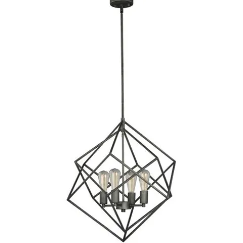 Best Pirce Patriot Lighting® Balou Warm Pewter 4-Light Pendant