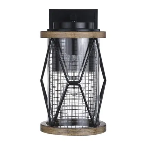 Best Pirce Patriot Lighting® Elegant Home Bodhi Black & Replica Wood Outdoor Wall Light