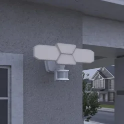 Best Pirce Patriot Lighting® Dualux White Led 4-Head Motion Sensor Outdoor Security Flood Light