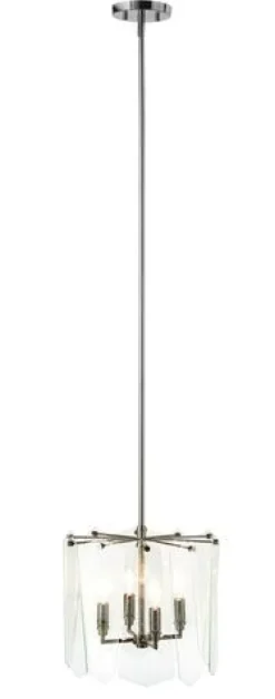 Best Pirce Patriot Lighting® Gladi Chrome 4-Light Chandelier