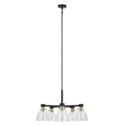 Best Pirce Patriot Lighting® Kenzie Matte Black & Gold 5-Light Chandelier