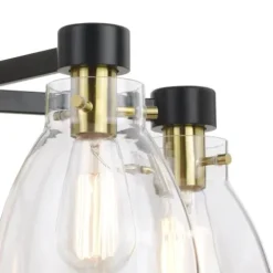 Best Pirce Patriot Lighting® Kenzie Matte Black & Gold 5-Light Chandelier