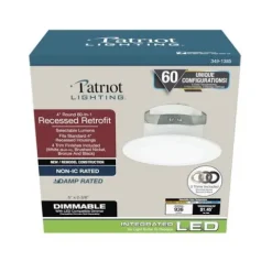 Best Pirce Patriot Lighting® 4″ 60-In-1 Led Recessed Retrofit Downlight