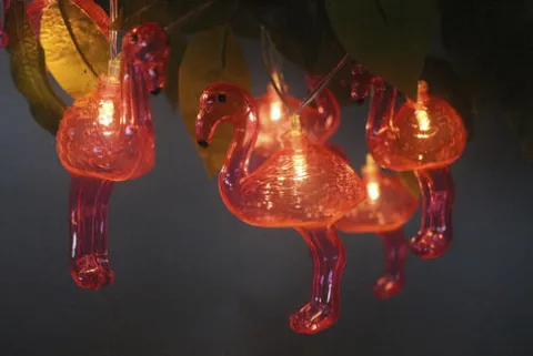 Best Pirce Patriot Lighting® 12′ 5-1/2″ 10-Light Flamingo Solar-Powered Led String Light