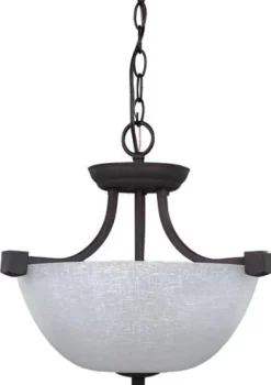 Best Reviews Of Patriot Lighting® Grenadier Oil-Rubbed Bronze 3-Light Convertible Pendant