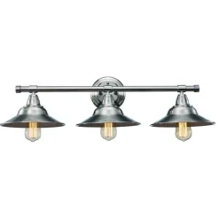 Best Reviews Of Patriot Lighting® Denzel Brushed Nickel 3-Light Vanity Light