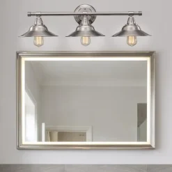 Best Reviews Of Patriot Lighting® Denzel Brushed Nickel 3-Light Vanity Light