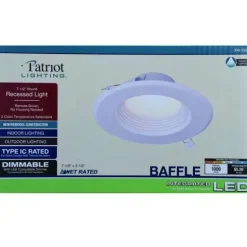 Best Reviews Of Patriot Lighting® 6″ Integrated Led Deep Baffle Ultra-Thin Recessed Downlight