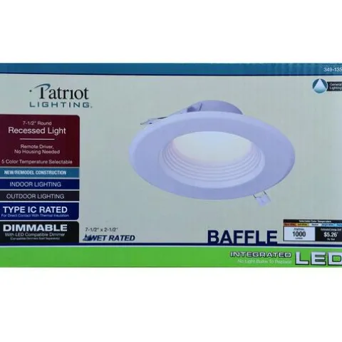 Best Reviews Of Patriot Lighting® 6″ Integrated Led Deep Baffle Ultra-Thin Recessed Downlight