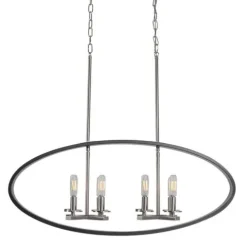 Best Reviews Of Patriot Lighting Elegant Home Patriot Lighting® Elegant Home Della Black And Brushed Nickel 8 Light Island Light
