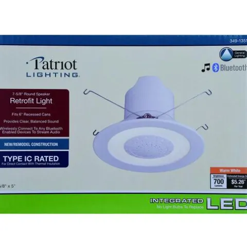 Best Reviews Of Patriot Lighting® 6″ Integrated Led Speaker Retrofit Recessed Downlight