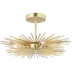 Best Reviews Of Patriot Lighting® Nikko Gold Semi-Flush Mount Ceiling Light